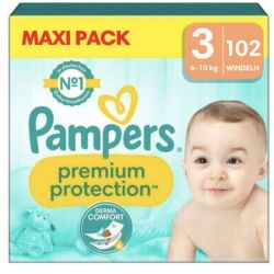 PAMPERS Premium protection T3 Maxi pack 102 couches