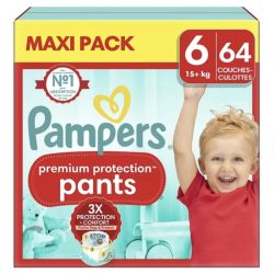 PAMPERS PREMIUM Protection PANTS T6 Maxi pack 64 couches