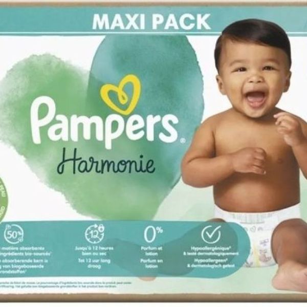 PAMPERS Harmonie T4 Maxi pack 74 couches