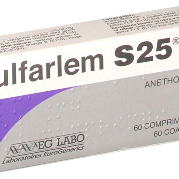 Sulfarlem S 25Mg Cpr Bt60