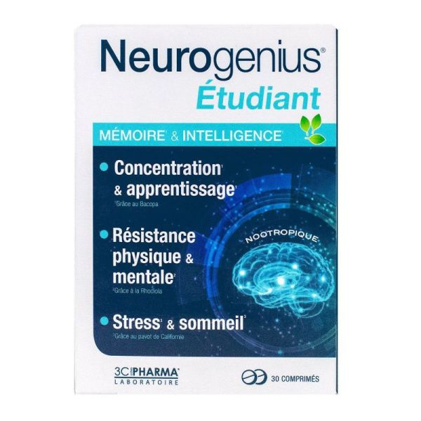 3C Pharma Neurogenius Etudiant 30Cpr