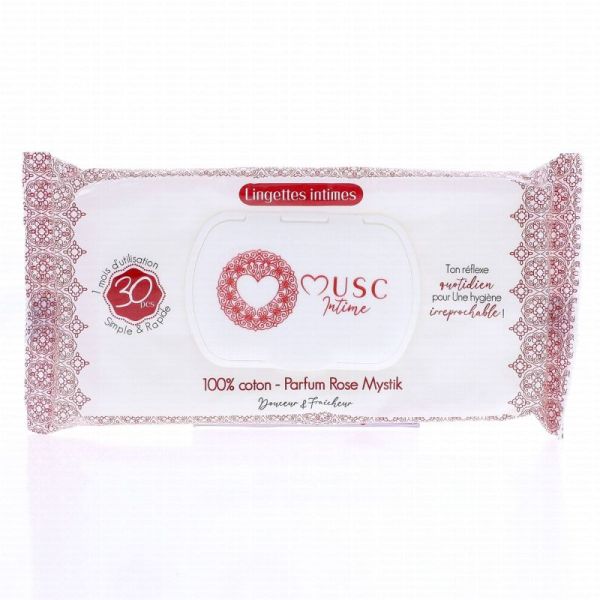 Musc intime lingettes intimes Rose mystik