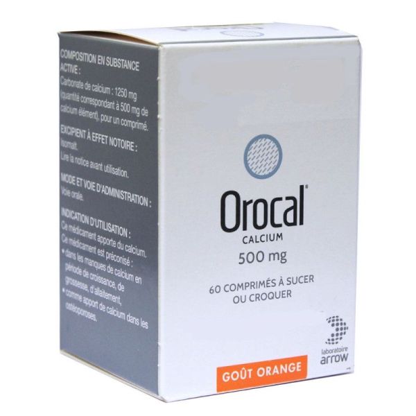 Orocal 500Mg Cpr Croq/Suc Fl60